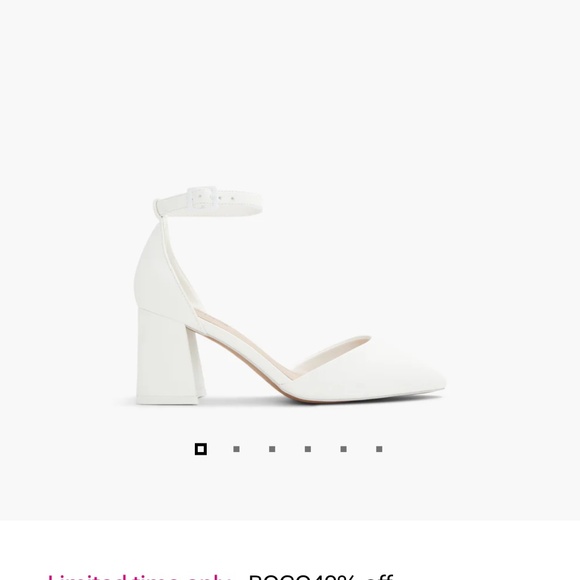 New Call It Spring Daliaa Mid Heels White Size 8 - Picture 3 of 3